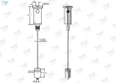 Chine De plafond réglable inoxydable de 304 écrou fixe de coffre-fort de pince de câble kits de suspension à vendre