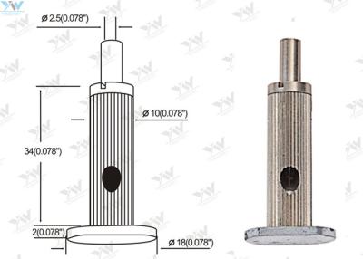 China Mounting Base Aircraft Cable Grippers Φ 10 Mm Diameter Nickel Plated Brass Gripper for sale