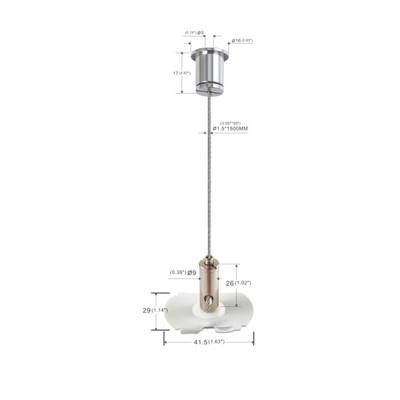 China Nickel Pated Brass Wire Suspension Cable Kit With Adjustable Gripper YW86337 for sale