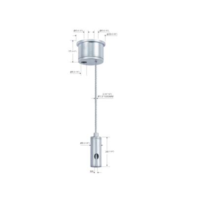 China Wire Suspension Cable Kit Silver Plated Brass With Adjustable Gripper YW86339 for sale