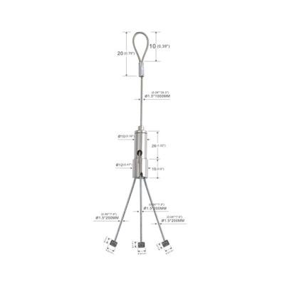 China Adjustable Gripper Led Panel Light Suspension Kit With Three Stopper Legs YW86363 for sale