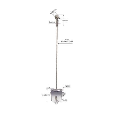 Chine Les kits de câblage accrochants de crochet de cobra pour l'étagère 24*29.5mm YW86487 de supermarché à vendre