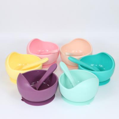 China Eco-friendly Portable Silicone Toddler Kids Bowl Silicone Discount Suction Bowl Feeding Set Baby On Sale for sale