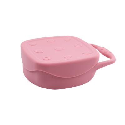 China 2021New Arrival Minimalist Shape Baby Silicone Snack Cup BPA Free Silicone Square Eco-Friendly Cup for sale