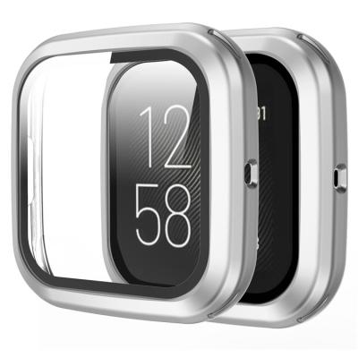 China Fitbit Versa2 Luxury Popular Durable Watch Case Frosted PC and Tempered Film Integrated Watch Case for sale