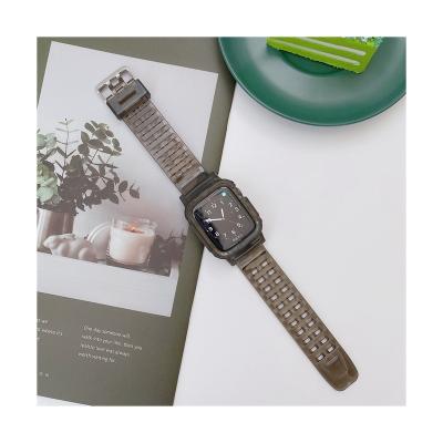 China Luxury Popular Fashion Watch Protective Case for Apple 3456 generation TPU integrated watch band case for sale