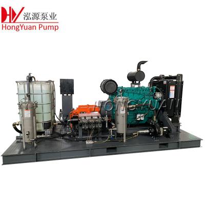 China Factory 2500Bar 20Lpm Skid Mounted Paint For Removing High Pressure Hydraulic Cold Water Jet Jet Equipment for sale