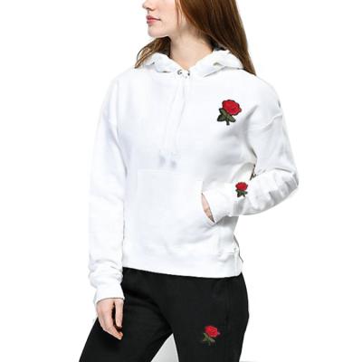 China custom Anti-wrinkle hoodies women embroider cotton sweatpants and hoodies set for sale