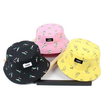 China Popular Image Designer Summer Reversible Bucket Hat Kids Bucket Hats for sale