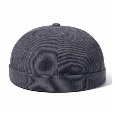 China OEM Factory COMMON Custom Brimless Corduroy Hat Black Hats Others Hats for sale