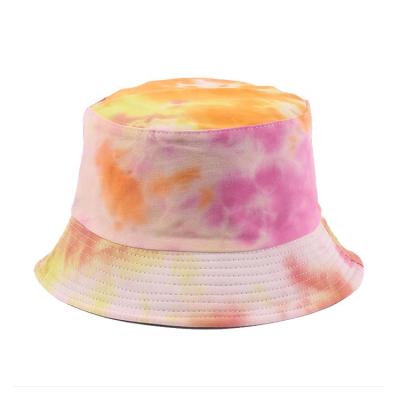 China Reversible Picture Kids Tie Dye Bucket Hats Desiner Bucket Hats Colorful for sale