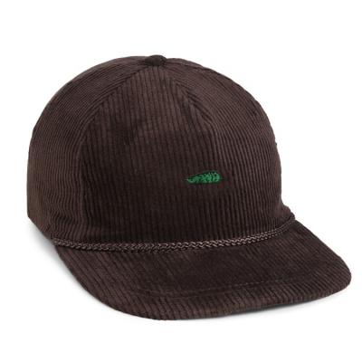 China Designer Factory Embroidery Hats JOINT Leather Strap Hat Corduroy Hats With Rope for sale