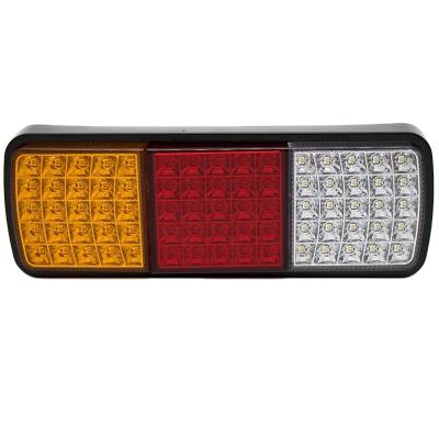 China IP68 Waterproof High Brightness 12V 24V 10-30V 75 LED Truck Rear Trailer Tail Light for sale