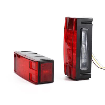 China High Brightness Rear Trailer Lamp Rectangle IP68 Waterproof 12v Tail Led Trailer Lighting Kit for sale