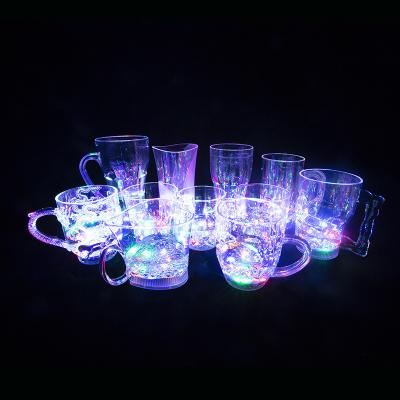 China Waterproof Flashing Multi Color Led Light Up Cups LED Colorful Glowing Cup For Nightclub Birthday Party for sale