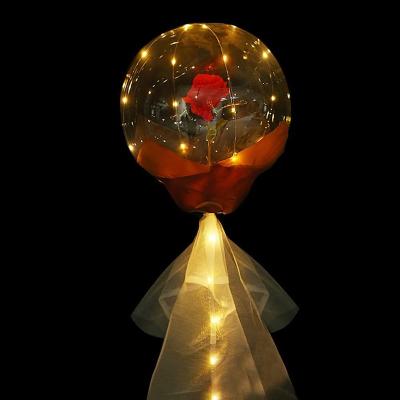 China Red Latex LED Rose Balloons Sets Happy Chinese New Year Valentine Weddings Birthday Party Decorations for sale