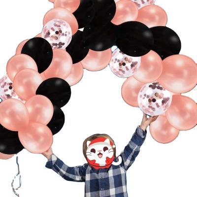 China Latex 148 Pcs Rose Gold Confetti Balloons Party Supplies Graduation Balloon Retirement Balloon Birthday Wedding Bridal Shower for sale