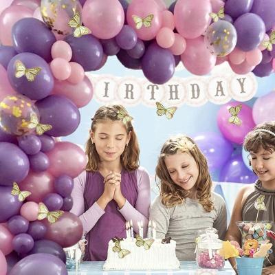 China Factory Direct Sale Latex Balloon Garland Arch Kit Purple For Wedding Birthday Party Supplies Event Customized for sale