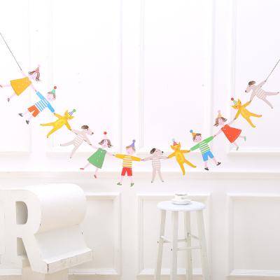 China New Arrival Durable Cute Animal Cartoon Character Banner Colorful Kids Banners For Birthday Children's Day Party Decors for sale