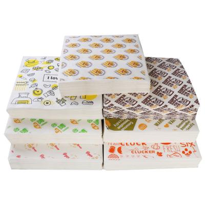 Cina Custom Printed Water And Oil Proof Logo Food Burger Wrapping Paper in vendita