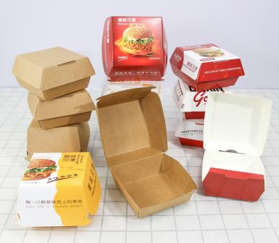 Китай Disposable Disposable Hamburger Takeout Box Fry Hot Dog Hamburger Food Packaging Box Degradable Corrugated Cardbord продается