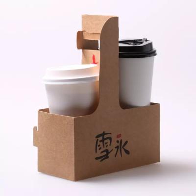 Китай New design custom made high quality recyclable corrugated cardboard printing own logo paper cup holder for carrying beverage coffee paper cup продается