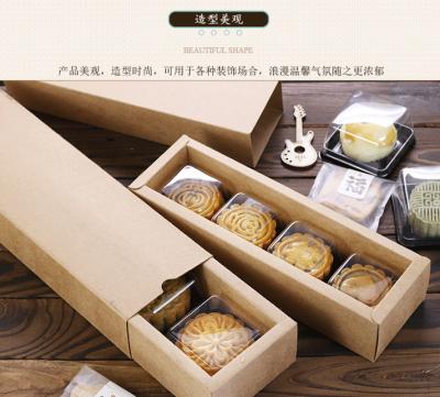 China Custom Disposable Small Cake Cardboard Dessert Packaging Color Printing Baking Paper Packaging Donut Box With Window For Baking Cookies for sale