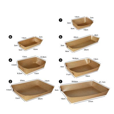 China Recyclable Take Out Fast Food Wrapping Paper Food Trays For Chicken Hot Dog Fries for sale