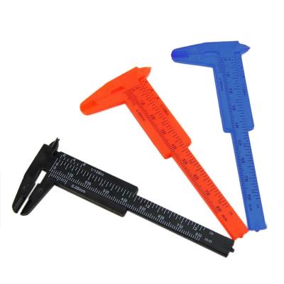 China 2022 Mini Plastic Vernier Caliper Gauge Micrometer 80MM Mini Ruler Accurate Measurement Tools Vernier Caliper standard for sale