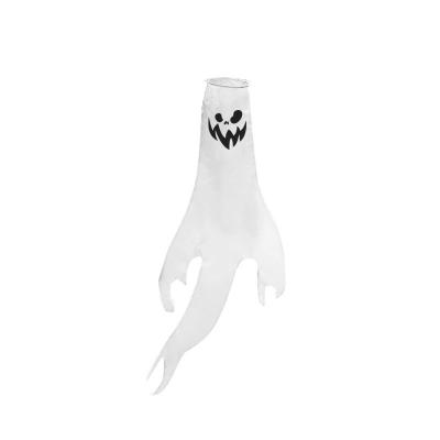 China 2022 Popular Fabric Halloween Outdoor Decorations Ghost Wind Flags With Funny Face For Halloween Party Decorations Hot Sale for sale