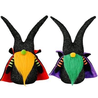 China Cloth Halloween Gnomes Ornament Faceless Rudolph Doll For Family Table Toy With Black Cape Long Plush Tentacles Beard Decoration for sale