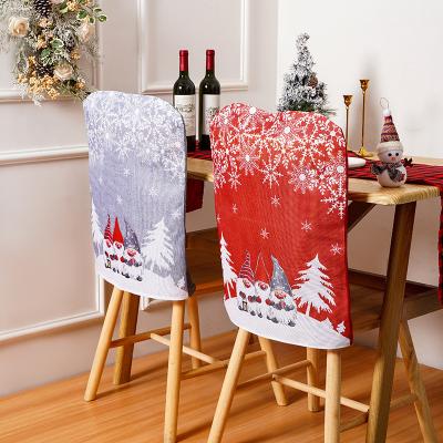 China Wholesale Christmas Decoration Chair Canvas Cover For Home Decorative Ornaments Home Furniture Christmas Chair Cover for sale