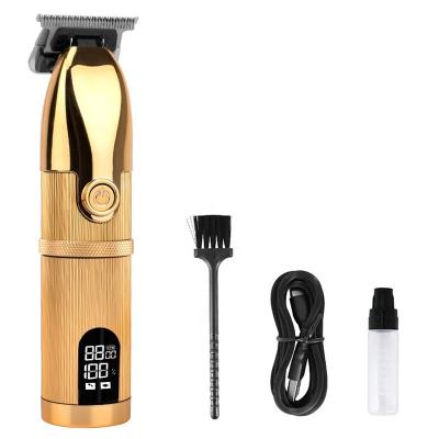 China Precision Cutting Blade Barber Clippers Professional Salon Gold Noise Hairdressers Hair Clippers Trimmer for sale