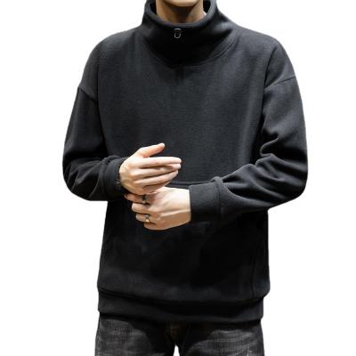 China 2021 Autumn Hot Selling Comfortable Spring Men's Anti-wrinkle Fashion Sweatshirt Customized High Quality Simple High Neck Men's Sweater for sale