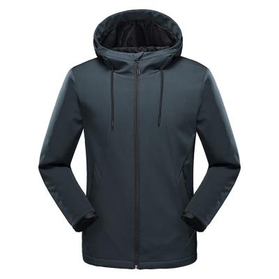 China Spring Men's Solid Color Solid Color Mountaineering Clothing Hooded Windproof Simple Warm Outdoor Sports Jacket/Autumn Jacket for sale