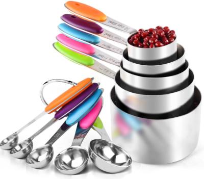 China 1.25mm 2.5ml 5ml 7.5ml 14ml 30ml 60ml 80ml 125ml 125ml 250ml bake measuring spoon kit stainless steel measuring cup scoop bake measuring spoon cup for sale