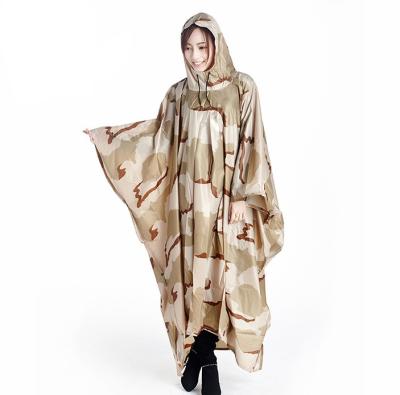 China 3 Color Bachelor Raincoat Adults Drop Camouflage Rain Poncho With PVC/PU Backing Waterproof High Quality Rainwear for sale