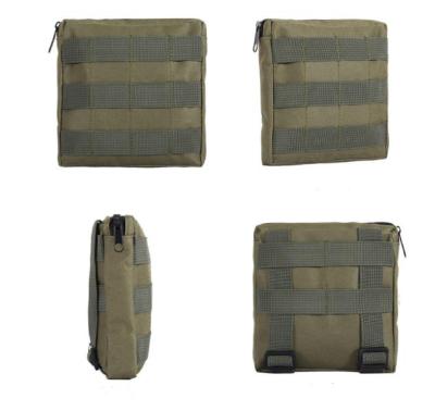 China Nylon Square Mini Molle Waist Bag Molle Pouch With Inner Barrier for sale