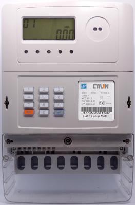 China Lightening Protection STS Prepaid Meters , Backlit LCD 3 Phase Kwh Meter for sale