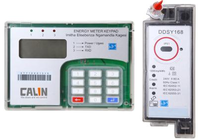 Cina Contatore elettrico su rotaie di monofase del tester 800g di KWH di baccano trasparente in vendita