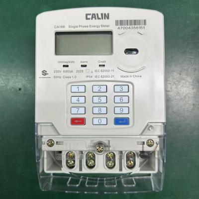 China Online opladen Stand-alone single phase prepaid elektrische meter Te koop