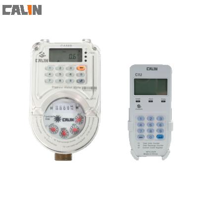 China Multi-Jet-Überziehschutzanlagen-Vorauszahlungs-Wasserzähler mit Tastatur LCD und Genauigkeit der Zähler-Doppelanzeigen-Klassen-B zu verkaufen
