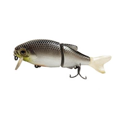 China Lanquan Plastic Sinking Wobblers Fishing Lure Jointed Crankbait Swimbait 3 Hard Segment Artificial Bait For Fishing Tackle Lait LQ1221 for sale