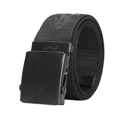 China Custom Canvas Belt Men Metal Iron Ratchet Webbing Buckle Webbing Belts for sale