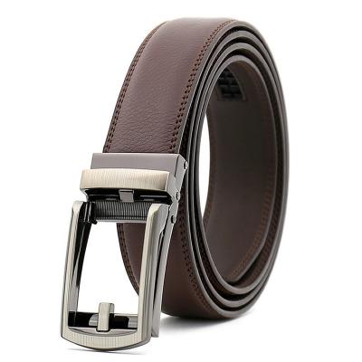 China Wholesale Custom Alloy Buckle Top Layer Cowhide Genuine Automatic Leather Belt From Guangzhou Manufacturers Business Leather Belt For Men for sale