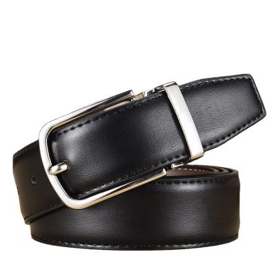 China Wholesale Fashion.Casual.Business Men's Genuine Leather Double Side Use Dress Belt Pin Buckle Belt Causal Occasion for sale