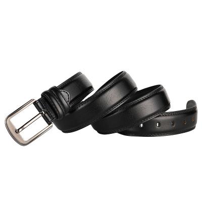 China Wholesale High Quality Brown Color Genuine Leather Belt Men's Metal Pin Buckle Belt for sale