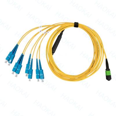 China FTTH FTTB FTTX OM2 Single Mode 1m 2m 3m 5m Network Fiber Optic Patch Cord 12core 24core LC MPO Network 10m Communication Cable for sale