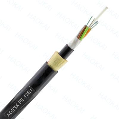 China FTTH FTTB FTTX Network ADSS DOUBLE JACKET OS1 OS2 DOUBLE OUTDOOR AIR CORE ADSS 48 DIELECTRIC FIBER OPTICAL CABLE for sale