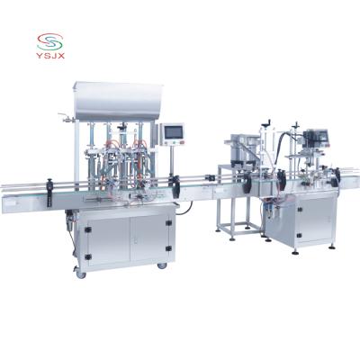 China Chemical Automatic 4-6 Heads Filling Machine Hand Liquid Sanitizer Production Line for sale